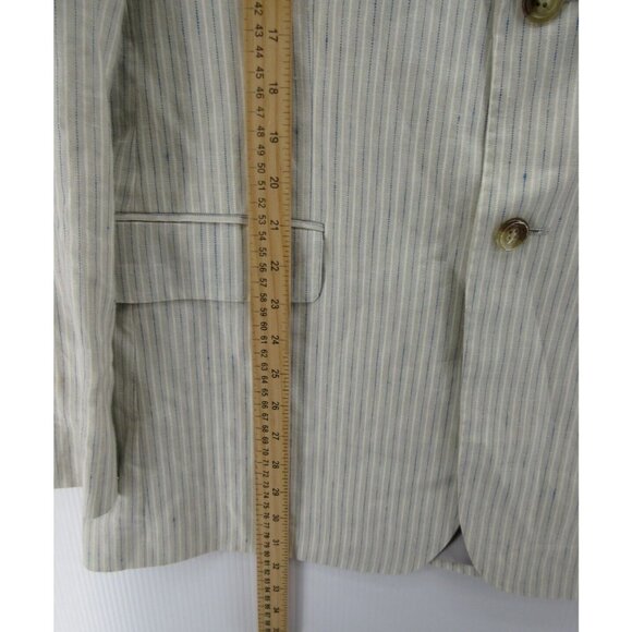 Express Sport Coat 42 Linen Blazer Jacket Striped Design Studio Preppy - Picture 4 of 12